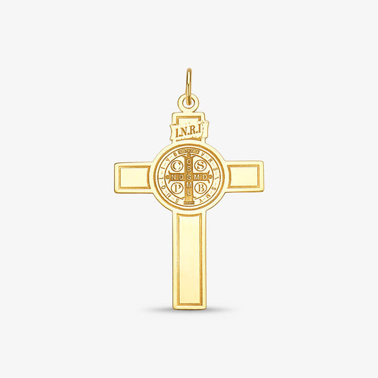 Pingente Cruz São Bento em Ouro Amarelo 18K