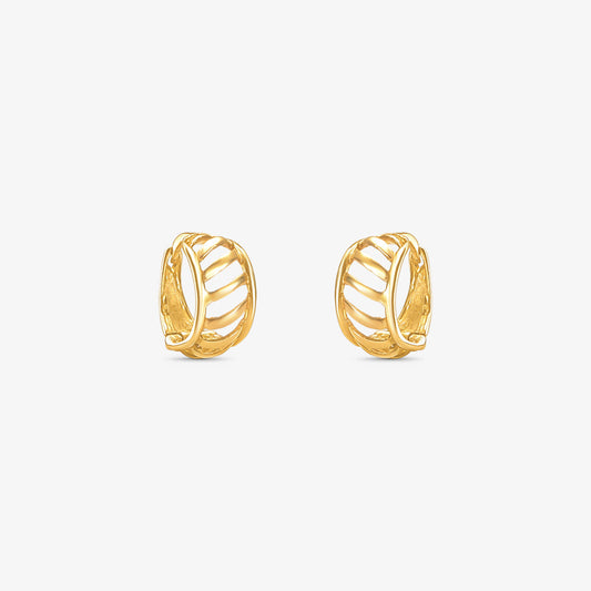 Brinco Argola Vazada em Ouro Amarelo 18K