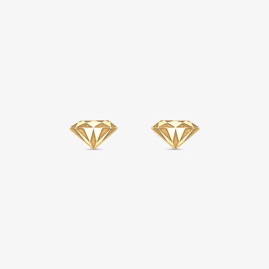 Brinco Diamante Fosco em Ouro Amarelo 18K