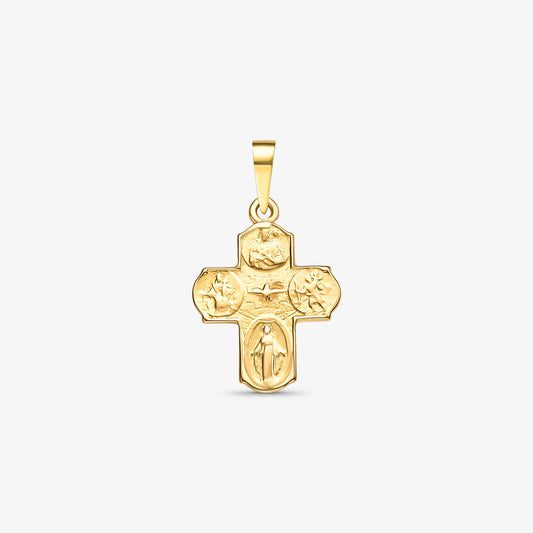 Pingente Cruz Todos os Santos em Ouro Amarelo 18K