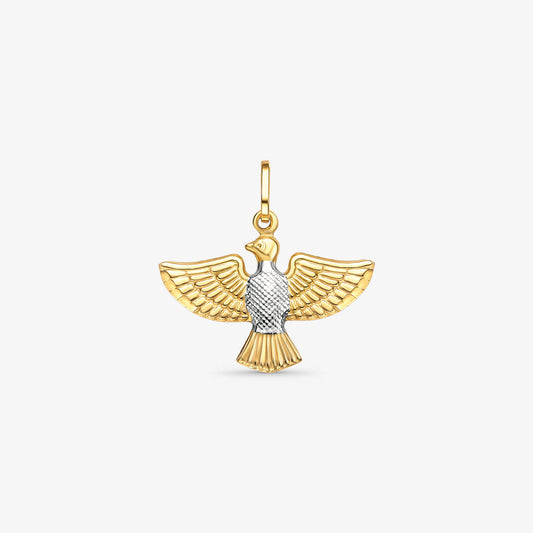 Pingente Divino Espírito Santo Bicolor em Ouro 18K