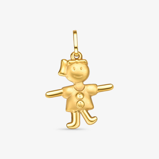 Pingente Menina III em Ouro Amarelo 18K