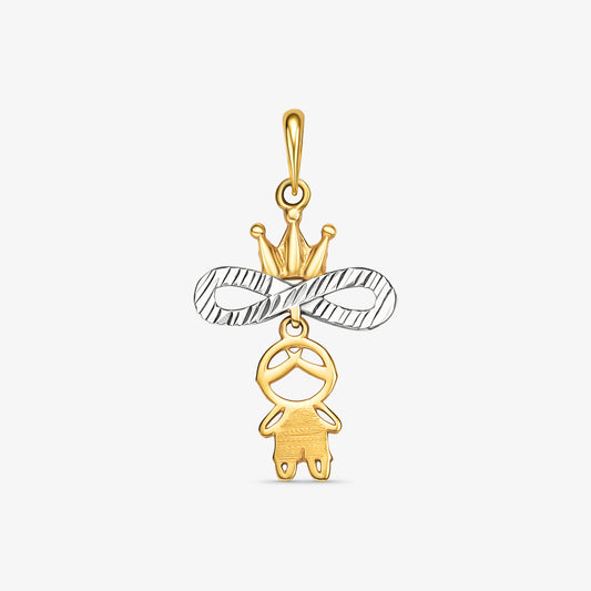 Pingente Rei Menino em Ouro Amarelo 18K