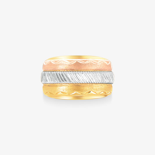 Anel Estamparia em Ouro Amarelo 18k