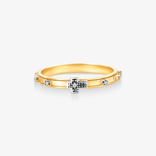 Anel Terço em Ouro Amarelo 18K