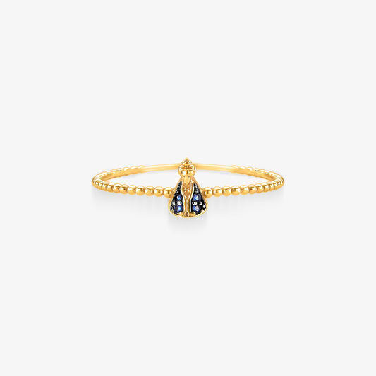 Anel Laser N.Sra. Aparecida em Ouro Amarelo 18K