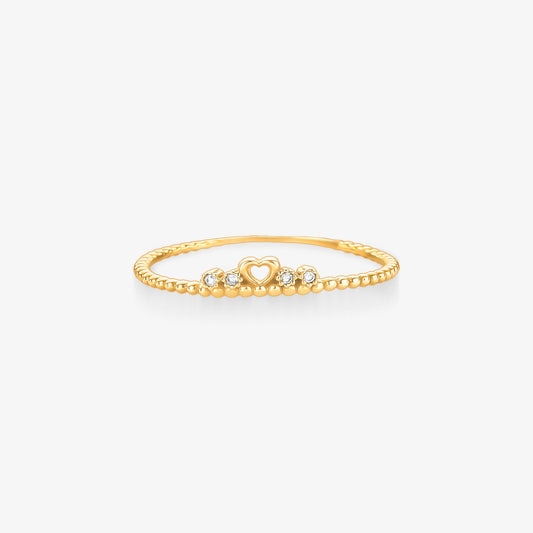 Anel Coroa em Ouro Amarelo 18K