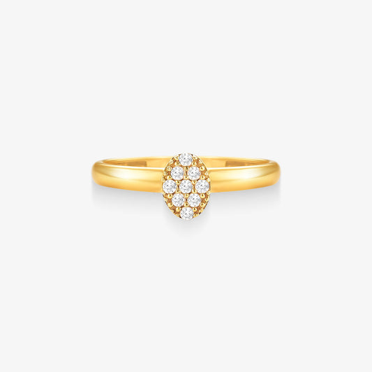 Anel Navete em Ouro Amarelo 18K