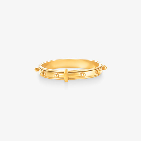 Anel Terço em Ouro Amarelo 18K