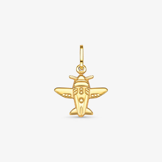 Pingente Avião em Ouro Amarelo 18K