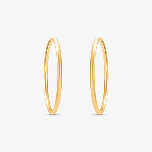 Brinco Argola Fio Redondo em Ouro Amarelo 18K