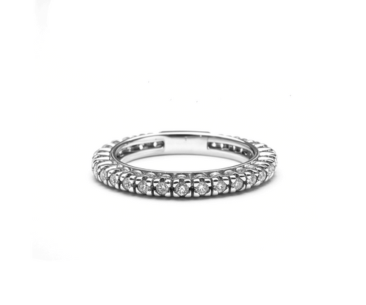 Anel al completa 27diamantes=1,08CT K/VS 3,10g ourobranco18k750