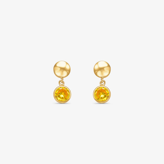 Brinco Pendurado com Pedras em Ouro Amarelo 18K