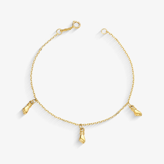 Pulseira Cartier com 3 Figas em Ouro Amarelo 18K