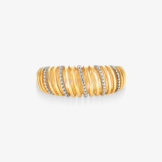 Anel Estamparia em Ouro Amarelo 18K