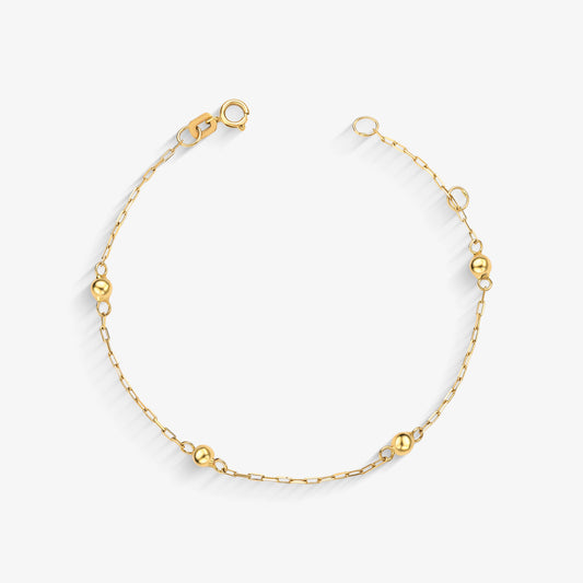 Pulseira Bolinha em Ouro Amarelo 18K