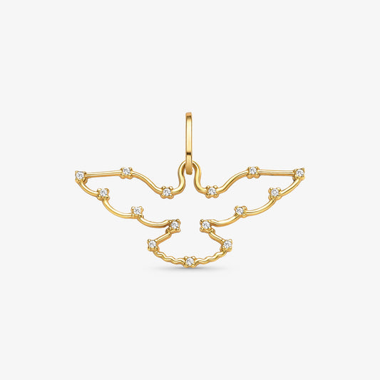 Pingente Divino com Diamantes em Ouro Amarelo 18K