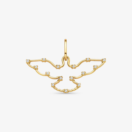 Pingente Divino com Diamantes em Ouro Amarelo 18K