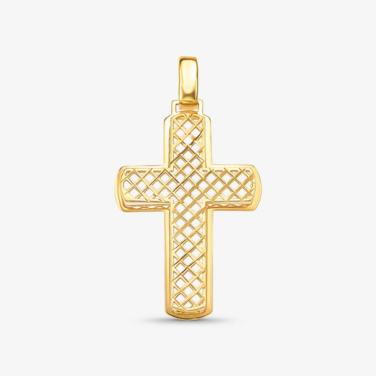 Pingente Cruz Vazada em Ouro Amarelo 18K