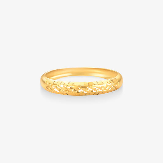Anel Aparador Estamparia em Ouro Amarelo 18K