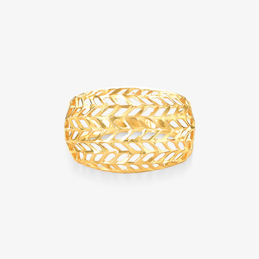 Anel Estamparia em Ouro Amarelo 18K