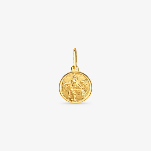 Pingente Medalha Primeira Comunhão em Ouro Amarelo 18K