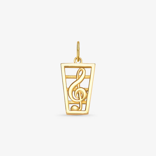 Pingente Profissão Músico em Ouro Amarelo 18K