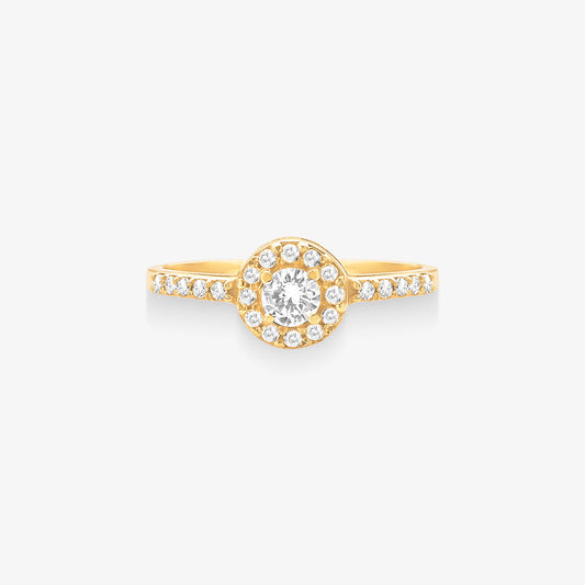 Anel Solitário Serena com Diamante em Ouro Amarelo 18K