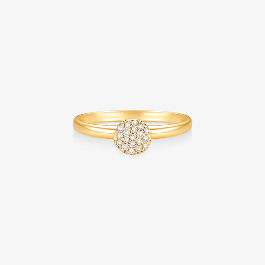 Anel Íris Chuveiro com Diamantes em Amarelo Ouro 18K com Diamantes