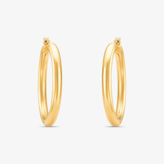 Brinco Argola Bojuda em Ouro Amarelo 18K