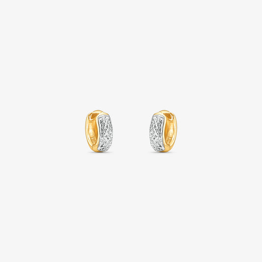 Brinco Argola PP Bicolor em Ouro 18K