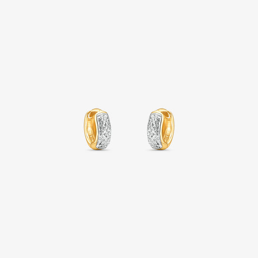 Brinco Argola PP Bicolor em Ouro 18K