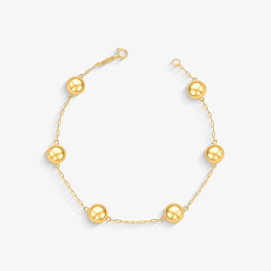 Pulseira Cartier com Bola em Ouro Amarelo 18K, 18cm