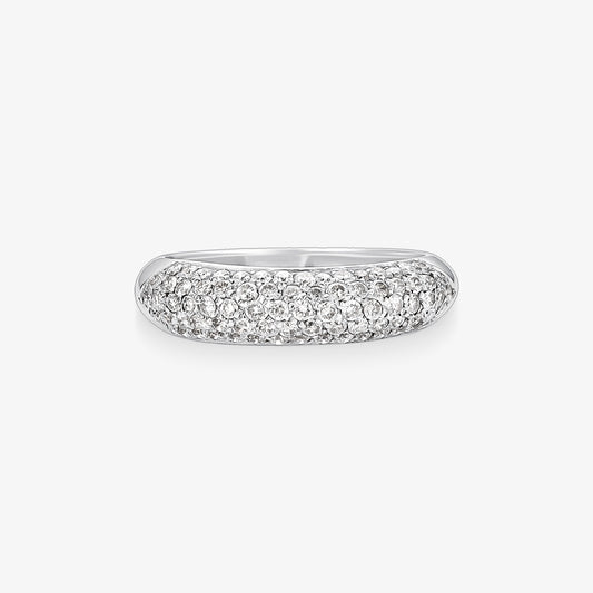 Anel Pavé XIII com Diamantes em Ouro Branco 18K