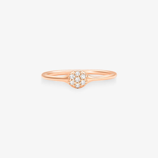 Anel Fio com Diamantes em Ouro Amarelo 18K