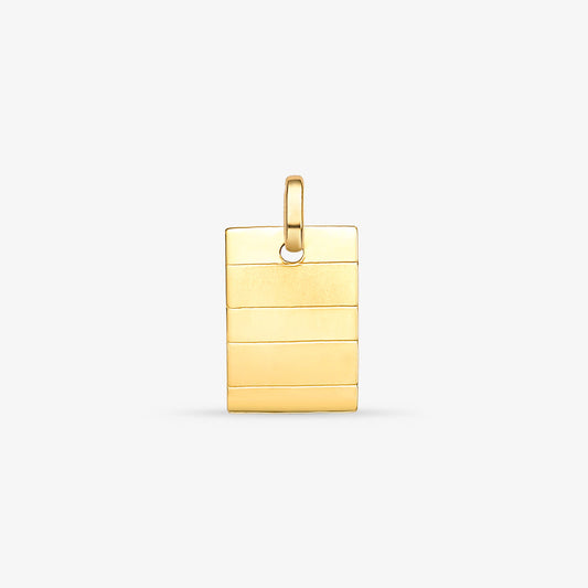 Pingente Plaquinha em Ouro Amarelo 18K