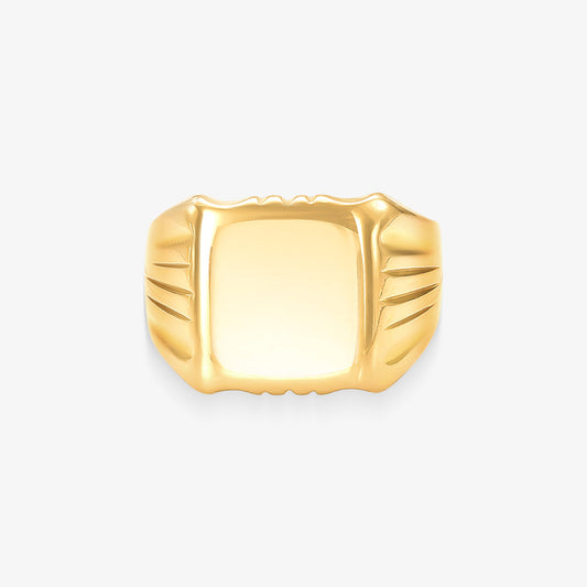 Anel Chapinha Forrado em Ouro Amarelo 18K
