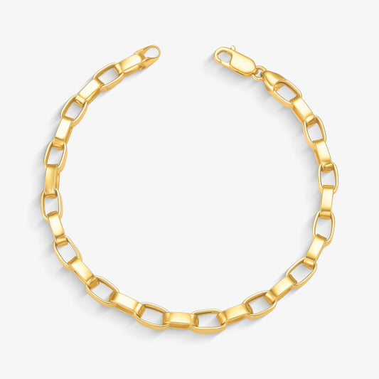 Pulseira Cartier Cadeado Oca em Ouro Amarelo 18K, 22,5cm