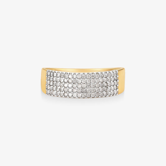 Anel Opus com Diamantes em Ouro Amarelo 18K