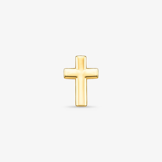 Pingente Cruz Lisa Média em Ouro Amarelo 18K
