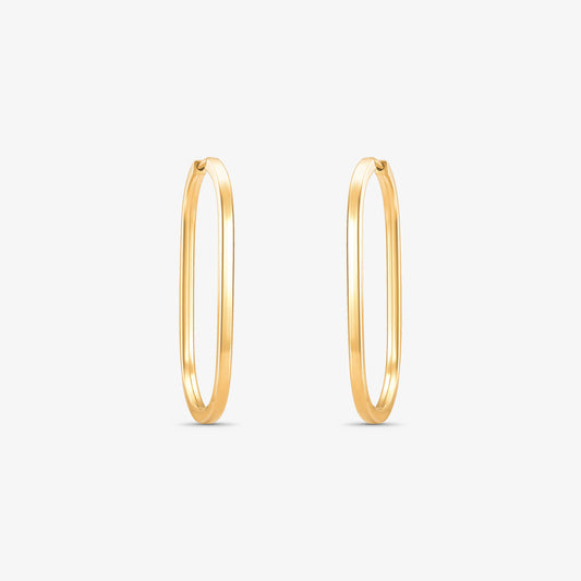 Brinco Argola Fio Reto em Ouro Amarelo 18K