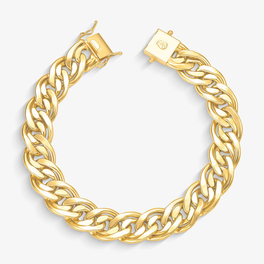 Pulseira Romana Oca em Ouro Amarelo 18K, 21,5cm