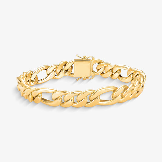 Pulseira Grumet 3x1 Oca 10mm em Ouro Amarelo 18K, 22cm