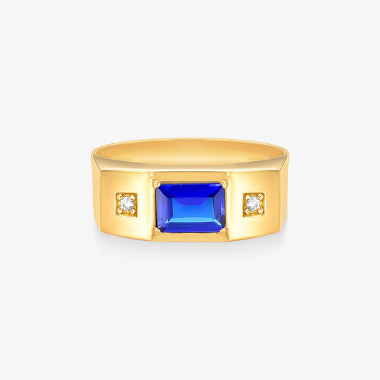 Anel Formatura Engenharia em Ouro Amarelo 18K