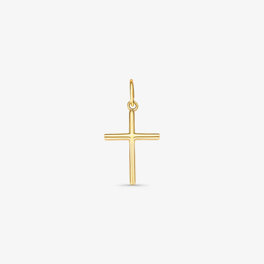 Pingente Cruz Palito Pequena em Ouro Amarelo 18K