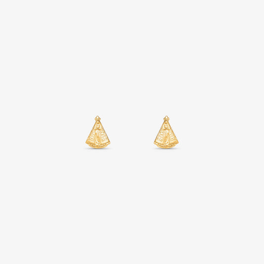 Brinco Nossa Sra. Aparecida em Ouro Amarelo 18K