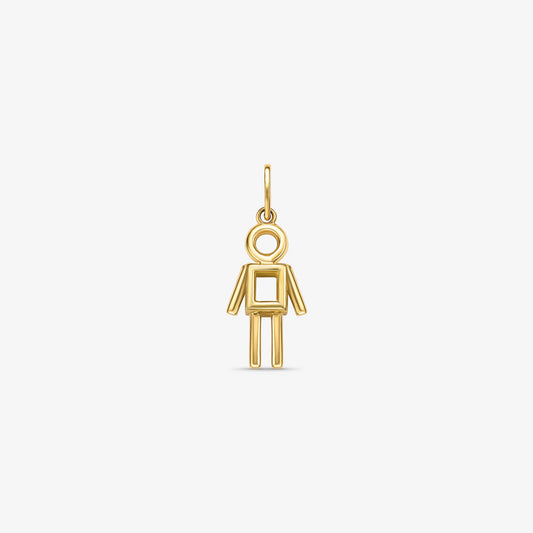 Pingente Palito Menino em Ouro Amarelo 18K