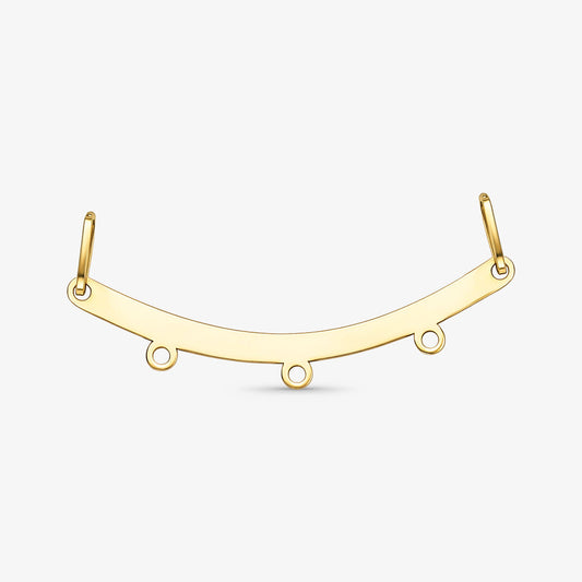 Pingente Canga Lisa com 3 em Ouro Amarelo 18K
