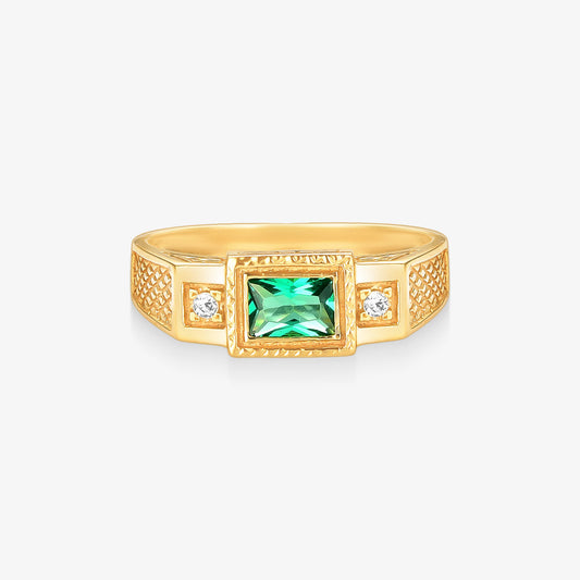 Anel Masculino Pura em Ouro Amarelo 18K