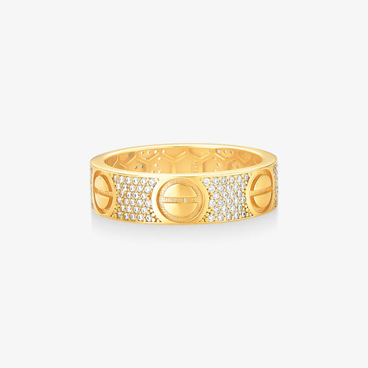 Anel CT Trabalhado em Ouro Amarelo 18K